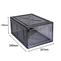 Boîte de rangement multifonctionnelle en plastique épaissi visible pour baskets et divers articles de la vie quotidienne