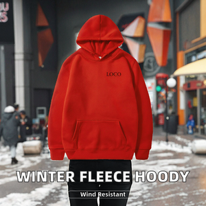 Sudadera con Capucha Oversize de Forro Polar para Hombre, de Invierno, Ecológica, con Estampado Digital, de Poliéster Tejido, Color Liso, Casual, Antiarrugas - Product Image 2