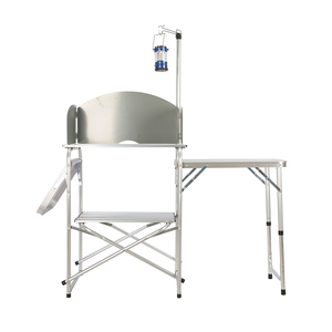 Kejie Modern Outdoor Portable Aluminum <b>Folding</b> BBQ Picnic <b>Table</b> with Kitchen Cooking Station Lightweight Design - Product Image 4