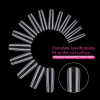 Moules à ongles transparents multi-tailles en plastique pour gel, formes doubles pour extensions rapides d'ongles en acrylique et en gel