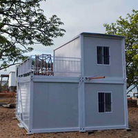 Maison conteneur préfabriquée mobile détachable de 20 pieds en panneaux sandwich d'acier respirants, moderne, 1 chambre, villa, atelier, hôtel