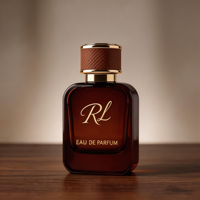 Flacon de parfum personnalisé couleur brun clair 50 ml 100 ml, flacon de parfum rose noir, flacons de parfum en verre vides avec couvercle en cuir