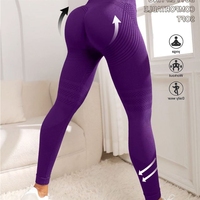 Celana Yoga High-Waisted Pengangkat Bokong Gaya Eropa dan Amerika - Pakaian Olahraga, Legging Lari untuk Wanita