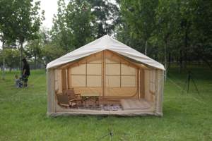 All-Season Double-Layer Family <strong>Tent</strong> Waterproof PVC Inflatable Outdoor Camping Automatic System Made <strong>Canvas</strong> Cotton Oxford <strong>Fabric</strong>