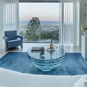 Design minimaliste moderne Table basse sculptée Art Villa personnalisée Salon Lumière Luxe Résine époxy Sculpture Motif - Product Image 2