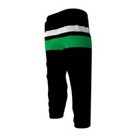 Pantalon de hockey sur glace noir haut de gamme personnalisé pour entreprise OEM ODM, impression par sublimation, pantalon de hockey à roulettes pour hommes adultes KM21