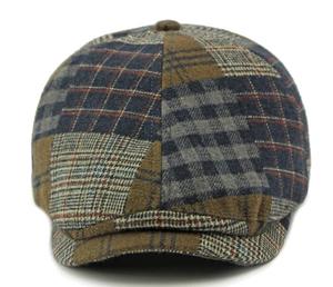 Wholesale Vintage 6 Panels Unisex Newsboy <b>Caps</b> Polyester/Cotton Custom Gatsby <b>Flat</b> <b>Cap</b> - Product Image 6