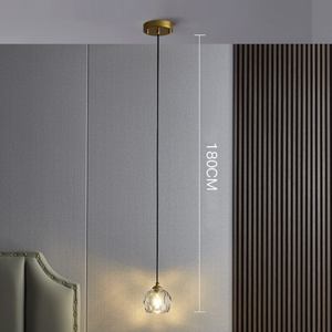 Lustres modernes longs et grands luminaires de salle à manger lampe suspendue en cristal de luxe pour salon luminaires à hauts plafonds pour escalier - Product Image 2