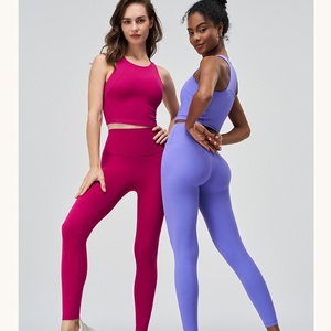 Nueva Ropa de Yoga de Verano para Mujer, Chaleco Deportivo Ajustado, Top Sin Mangas y Pantalones Ajustados para Entrenamiento Deportivo - Product Image 6