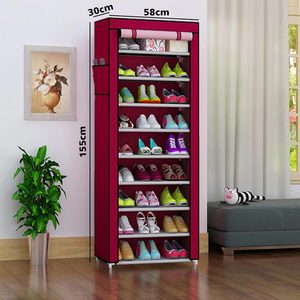 Étagère à chaussures en tissu non tissé, capacité de 36 à 49 paires, design moderne, meuble de rangement autoportant pour la maison - Product Image 2