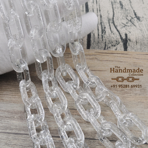 Colección Artesanal: Cadena de Resina con Forma Irregular, Transparente, para Decoración del Hogar, Pieza de Arte con Patrón de Espiral - Product Image 1