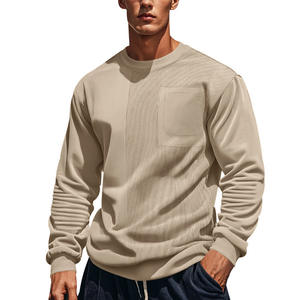 Sudadera Americana de Cuello Redondo para Hombre con Bolsillo, Tejido Fino, Sin Arrugas, Ropa Casual - Product Image 2