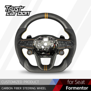 Volante de Fibra de Carbono con Acabado Mate Personalizado para <span class=keywords><strong>Seat</strong></span> Cupra Tavascan Terramar Formentor VZ <span class=keywords><strong>Leon</strong></span> Ibiza Ateca Arona - Product Image 2