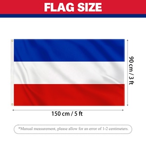 Bandera de <span class=keywords><strong>Schleswig</strong></span> Holstein Personalizada OEM, 90x150cm, 3x5 pies, Bandera Regional Alemana de Poliéster para Exteriores, Azul, Blanco y Rojo, para Decoración - Product Image 2