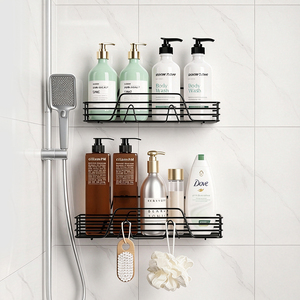 2-Pack Corner <b>Shower</b> <b>Caddy</b> Adhesive Wall Mounted 201 Stainless Steel Bathroom Corner Shelf for Toiletries Storage - Product Image 3