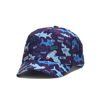Gorra de béisbol con estampado de animales de dibujos animados para niños de moda lindo tiburón ballena sombreado gorras de béisbol al por mayor