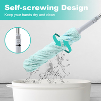 Masthome Factory Wholesale Serpillère magique auto-essorage mains libres en fil de coton pour le nettoyage des sols et l'élimination de la poussière