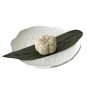Aesthetic Stone Texture Dessert <b>Plate</b> Creative Irregular Plastic Cake <b>Plate</b> <b>Black</b> White for Restaurant Cafe Afternoon Tea - Product Image 1
