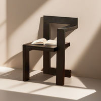 Chaise de salle à manger pivotante CJ-243E au design nordique moderne et créatif, avec dossier en bois massif et capitonnage, idéale pour hôtel, extérieur, école, parc, maison, bureau