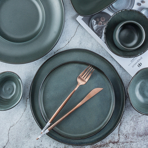 Piatti per la cena in porcellana Color smalto rustico piatti per <span class=keywords><strong>cappelli</strong></span> da ristorante all'ingrosso piatti profondi in ceramica per insalata di <span class=keywords><strong>Pasta</strong></span> - Product Image 5