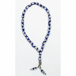 Bracelet perlé chapelet mauvais œil 19X1 CM Produit fin - Product Image 2