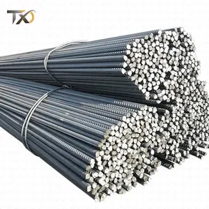 High Quality HRB400 Rebar 6mm 8mm 10mm 12mm 16mm 20mm Carbon Steel Threaded Bar Iron Rods For Construction