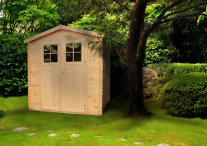 TIMBELA M343F Cobertizo de jardín de madera 3.53m2 Tablones de 19mm de fácil montaje 200x200x218cm Cobertizos Almacenamiento al aire libre para muebles Naturaleza - Product Image 6