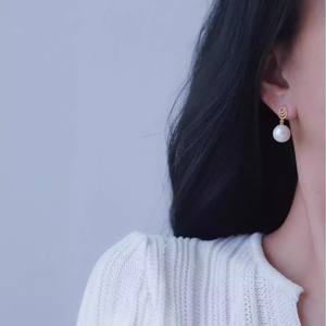 Accessoires en argent S925 pour la création de bijoux, plateau vide avec perles rondes de 8 à 13 mm, crochet d'oreille, bijoux tendance - 22330 - Product Image 3