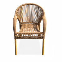 Restaurant Rattan Gartenmöbel Minimalist Terrace Vine Chair Patio Cafe Seil Aluminium Esszimmers tühle