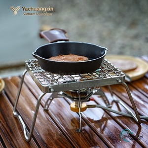 Parrilla Portátil de Acero Inoxidable para Camping, Soporte de Malla para Barbacoa al Aire Libre, Diseño Triangular Plegable - Product Image 2