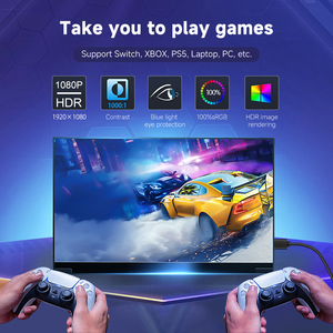 13.3" Portable LED Monitor 1080P Full HD 400cd/ Brightness IPS with Built-in Speakers and Type-C for PS5 - Product Image 2