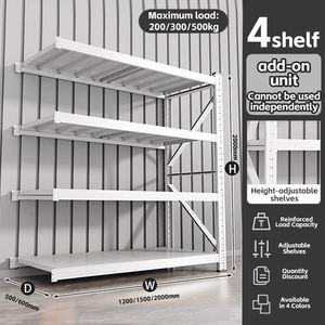 מדף מתכת ללא ברגים במחיר נמוך, 5 שכבות, מדף אחסון למוסך, מדפים מערום מברזל הניתנים להתאמה אישית, מדפי פלדה קלים מתכווננים - Product Image 5