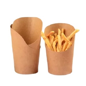 Personalizzabile in carta Kraft usa e getta <span class=keywords><strong>porta</strong></span> paletta portatile impermeabile per patatine fritte patatine fritte snack campione gratuito - Product Image 1