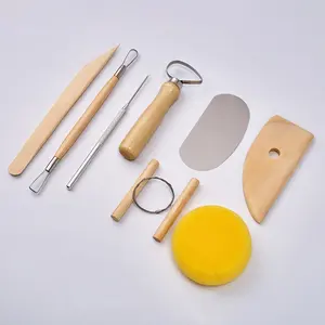 Нож для резьбы по глине из нержавеющей стали, 11 наборов металлических инструментов, инструменты для рукоделия, глиняные инструменты