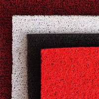 Tapis de sol antidérapant en PVC personnalisé, enroulable, type spaghetti, 11 mm 12 mm, avec support rigide, lavable, pour extérieur, entrée, design Art Déco