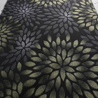 Phoenix noir Doux Haute Entièrement Polyester Tricoté Jacquard Tissu de Matelas