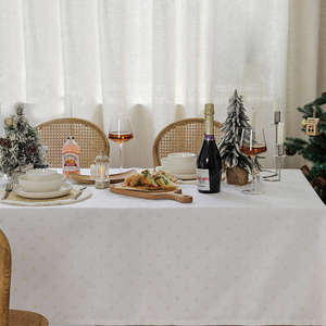 Nappe de mariage orange à motifs floraux Bon prix de festival Nappes rouges Technique tissée - Product Image 5