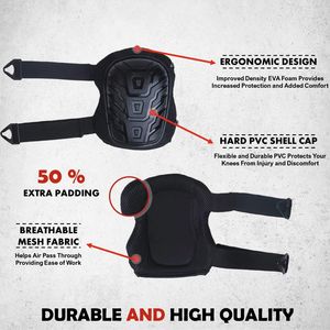 Rodilleras Profesionales al por Mayor para Trabajo, Rodilleras Resistentes con Acolchado de Espuma para Construcción, Jardinería, Pisos - Product Image 3