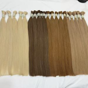 Estensioni di Capelli Umani Remy 100% per Intrecciare, Prezzo di Fabbrica all'Ingrosso, Colori Personalizzati, Setosi e Lisci - Product Image 2