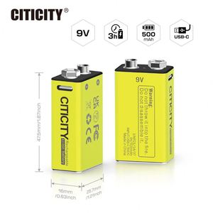 CITICITY แบตเตอรี่ลิเธียมแบบชาร์จได้ Type-C 9V ราคาแข่งขัน สำหรับผู้จัดจำหน่ายขายส่งทั่วโลก - Product Image 3