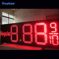 Layar Tampilan Harga Bensin Digital 7 Segmen LED dengan Remote Kontrol Luar Ruangan