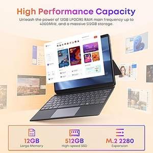 Máy tính bảng 2 trong 1 CHUWI Hi10 Max 12.96 inch, màn hình cảm ứng Windows 11, kèm bàn phím, SSD 512GB, RAM 12GB LPDDR5, chip Intel N150 - Product Image 4