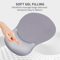 Repose-poignet en gel à mémoire de forme, antidérapant, en silicone gris, design color block, dessin animé, personnalisable, pour bureau, maison, usine