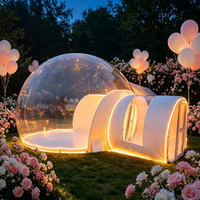 Dôme gonflable transparent en PVC sur mesure pour glamping, idéal pour hôtels, resorts, camping en plein air et événements à louer