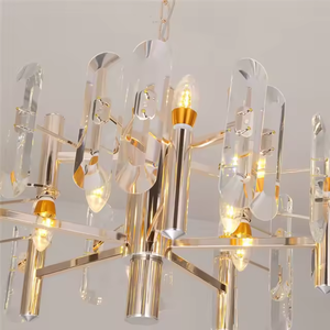 Zeal Lighting propose un lustre en cristal de luxe moderne à LED de haute qualité pour les centres commerciaux Éclairage suspendu à hauteur réglable - Product Image 1