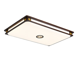 Chinese Style <b>Ceiling</b> <b>Light</b> Led Rectangular Solid Wood Living Room Bedroom <b>Light</b> - Product Image 4