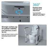 Fourniture en gros transfrontalier Aides aux soins pour personnes âgées respectueuses du vieillissement Équipement de sécurité de salle de bain-Rampes de toilettes Supports d'appoint