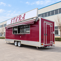 Camion de restauration mobile tout équipé pour jus de fruits frais, glaces et café, idéal pour les stations balnéaires