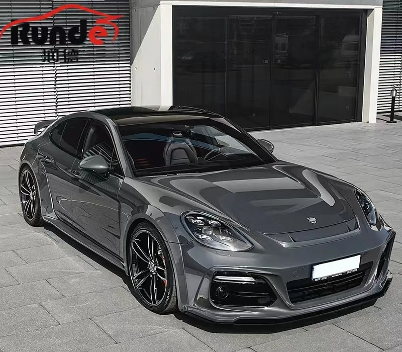 Runde Resin Material Body Kit For Porsche PANAMERA 971 Modify TechArt Wide Style Front Bumper Assembly Rear Bumper Side Skirts