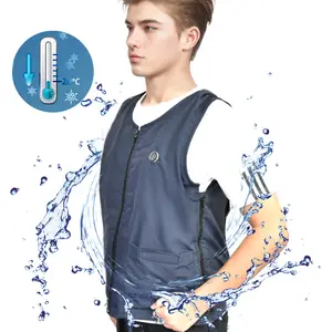 2024 Nieuwe Custom Logo Zomer Koelvest Mannen Utility Vest In Ijspakken Ijs Cool Vest